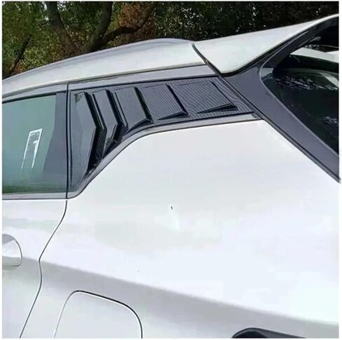 1Pair Rear Triangular Window Decorative Shutters Compatible for Geely Coolray Proton X50 2017-2020 Louvers Spoiler Panel(1Pair Carbon fiber) in Saudi Arabia