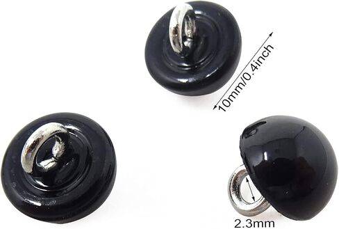 أزرار Honbay 10mm Black Dainty Pearl مع شانك - راتنجات بلاستيكية مستديرة للخياطة ، زخرفية للباس الزفاف ، التنانير ، القفازات ، سبيكة ، قمصان ، القبعات ، الأوشحة ، العصابات ، الحرف (20) in Saudi Arabia