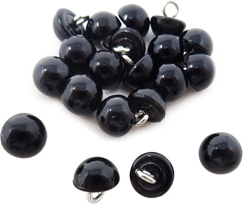 أزرار Honbay 10mm Black Dainty Pearl مع شانك - راتنجات بلاستيكية مستديرة للخياطة ، زخرفية للباس الزفاف ، التنانير ، القفازات ، سبيكة ، قمصان ، القبعات ، الأوشحة ، العصابات ، الحرف (20) in Saudi Arabia