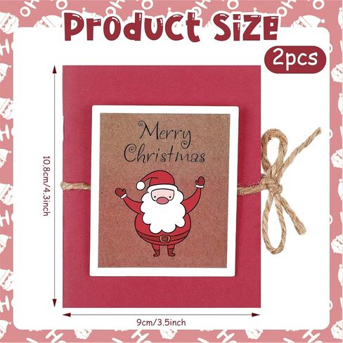 Frienda 2 Set Christmas Mini Gift Card Holder Booklet - Xmas Money and Gift Card Sleeve Book for Holiday, Teacher, Office Employee in Saudi Arabia