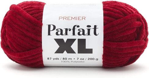 Premier Yarns Parfait XL Yarn, Ideal for Crocheting and Knitting, Jumbo Weight, Chenille, Burgundy, 7 oz, 87 Yards in Saudi Arabia
