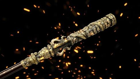 AYWVRBST Wukong Mini Ruyi Golden Hoop, Fully Replicate, Made of Metal Material, Game Enthusiast Gift, Hand Play, Ornament, Decoration in Saudi Arabia