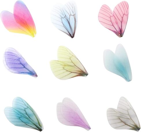 HONBAY 100PCS CRAFT CRAFT Dragonfly Wing Charms for Women Enring Jewelry Jewelry Crafts Hair Clip Decoration (10 Color) in Saudi Arabia