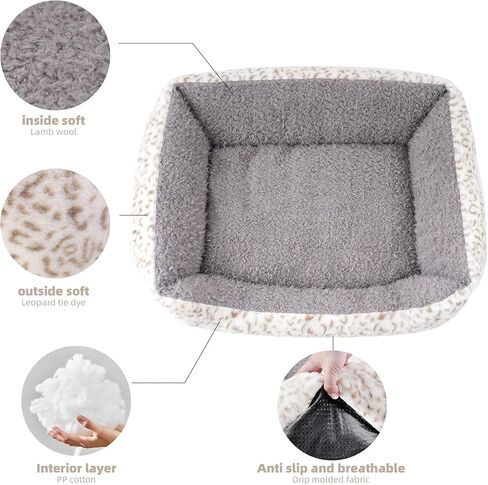 Dog Soft Bed, Anti-Anxiety Puppy Cuddler Bed for Puppy Dog and Cat (Grey, XS) in Kuwait