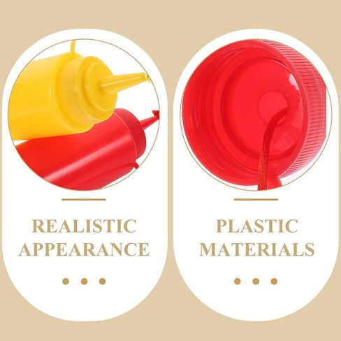 2pcs مضحكة مزيفة من الزجاجات Ketchup Ketchup Toys Toys Toys Toy Toy For Halloween Party in Saudi Arabia