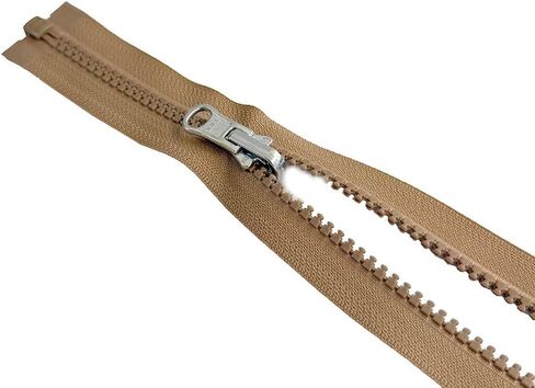 2pcs ykk #5 شريط منزلق بلاستيكي قابل للانعكاس داخل/خارجي متوسطة الوزن سترة رياضية سستة فصل ألومنيوم السحب جمل #007W - اختر طولك (الجمل #007W ، 22 بوصة) in Saudi Arabia