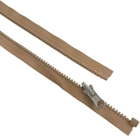 2pcs ykk #5 شريط منزلق بلاستيكي قابل للانعكاس داخل/خارجي متوسطة الوزن سترة رياضية سستة فصل ألومنيوم السحب جمل #007W - اختر طولك (الجمل #007W ، 22 بوصة) in Saudi Arabia