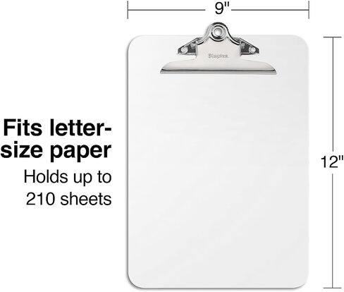 Staples Plastic Clipboard, Letter Size, Clear, 3/Pack (ST10526/10526VS) in Saudi Arabia