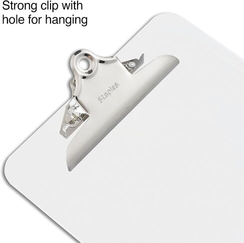 Staples Plastic Clipboard, Letter Size, Clear, 3/Pack (ST10526/10526VS) in Saudi Arabia