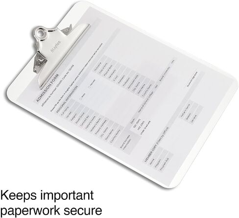 Staples Plastic Clipboard, Letter Size, Clear, 3/Pack (ST10526/10526VS) in Saudi Arabia