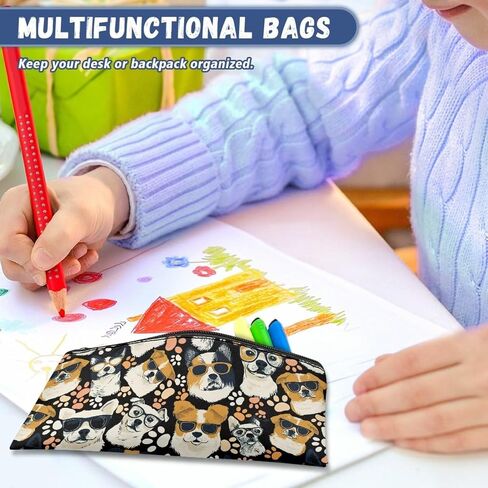 Dinosaur Pencil Case for Boys Cool Pen Organizer with Zipper Big Capacity School Pencil Box Preschool Toddlers Black Pen Pouch Toddlers in Saudi Arabia