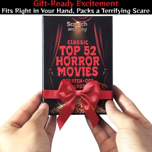 Horror Gifts for Horror Movie Lovers - USA Premium Top 52 Horror Movies Scratch Off Cards - Horror Movie Cards - Halloween Movie Night - Date Night Ideas for Couples - Horror Gift for Women and Men in Saudi Arabia