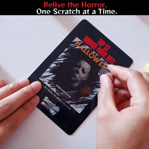 Horror Gifts for Horror Movie Lovers - USA Premium Top 52 Horror Movies Scratch Off Cards - Horror Movie Cards - Halloween Movie Night - Date Night Ideas for Couples - Horror Gift for Women and Men in Saudi Arabia