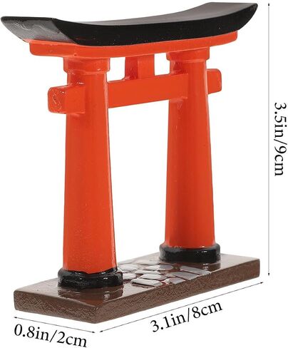 Amosfun Miniature Torii Gate Ornament - Decoration Bonsai على الطراز الياباني لخزانات السمك ، حديقة Zen ، Prop Micro Landscape 3.54 × 0.78 × 3.14 بوصة in Saudi Arabia