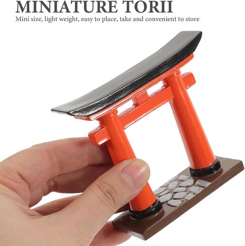 Amosfun Miniature Torii Gate Ornament - Decoration Bonsai على الطراز الياباني لخزانات السمك ، حديقة Zen ، Prop Micro Landscape 3.54 × 0.78 × 3.14 بوصة in Saudi Arabia