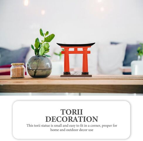 Amosfun Miniature Torii Gate Ornament - Decoration Bonsai على الطراز الياباني لخزانات السمك ، حديقة Zen ، Prop Micro Landscape 3.54 × 0.78 × 3.14 بوصة in Saudi Arabia