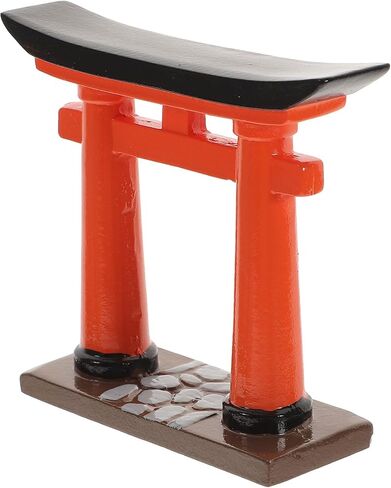 Amosfun Miniature Torii Gate Ornament - Decoration Bonsai على الطراز الياباني لخزانات السمك ، حديقة Zen ، Prop Micro Landscape 3.54 × 0.78 × 3.14 بوصة in Saudi Arabia