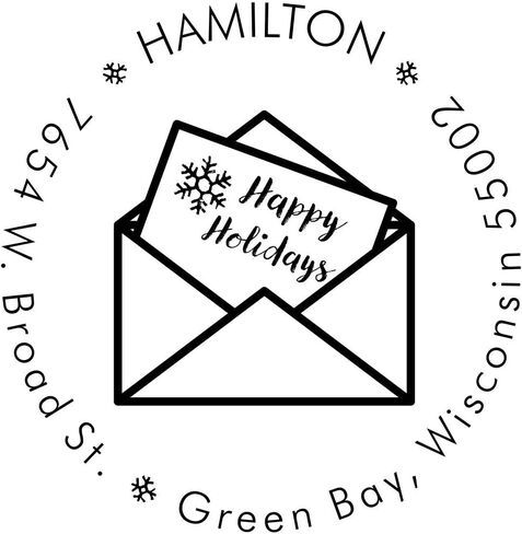 Custom Christmas Address Stamp, Sketch Christmas Tree Address Stamp, Personalized Address Stamp, Christmas Self-Inking Address Stamp, Stamps for Christmas Cards in Kuwait