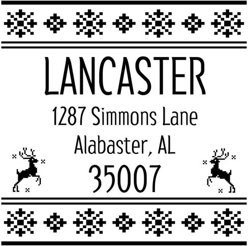 Custom Christmas Address Stamp, Sketch Christmas Tree Address Stamp, Personalized Address Stamp, Christmas Self-Inking Address Stamp, Stamps for Christmas Cards in Kuwait