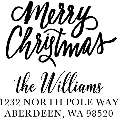 Custom Christmas Address Stamp, Sketch Christmas Tree Address Stamp, Personalized Address Stamp, Christmas Self-Inking Address Stamp, Stamps for Christmas Cards in Kuwait
