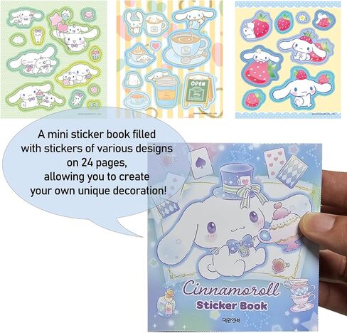 GIANANO Character Sticker Minidiary - Various designs, diary & stationery & notebook decor stickers, mini size sticker diary, 24page (Cinnamo-Roll) in Saudi Arabia