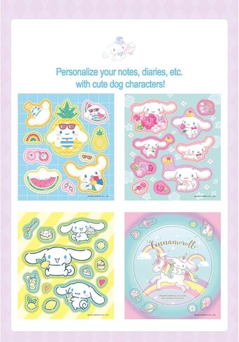 GIANANO Character Sticker Minidiary - Various designs, diary & stationery & notebook decor stickers, mini size sticker diary, 24page (Cinnamo-Roll) in Saudi Arabia