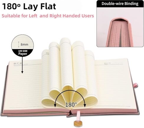 دفتر ملاحظات مجلة مبطنة للنساء ، 300 دفتر عمل مع مرقّمة مع إغلاق مشبك ، 100GSM A5 Gardcover Journaling Notebook لدراسة الكتاب المقدس ، مذكرات شخصية ، أخذ الملاحظات ، تحكم الكلية ، 5.75 "× 8.46" (أخضر) in Saudi Arabia