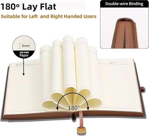 دفتر ملاحظات مجلة مبطنة للنساء ، 300 دفتر عمل مع مرقّمة مع إغلاق مشبك ، 100GSM A5 Gardcover Journaling Notebook لدراسة الكتاب المقدس ، مذكرات شخصية ، أخذ الملاحظات ، تحكم الكلية ، 5.75 "× 8.46" (أخضر) in Kuwait
