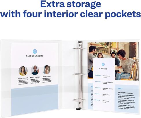 Avery Heavy-Duty View 3 Ring Binders, 1.5" One Touch EZD Rings, 12 White Binders (79195) in Saudi Arabia