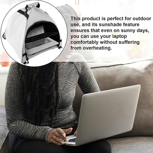 Laptop Tent, Portable Computer Sun Shade and Privacy Foldable Shield Waterproof Laptop Sunshade Accessories for Outdoor Working Outside Travel in Saudi Arabia