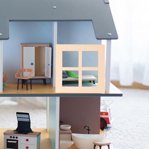 Doitool Dollhouse Wooden Windows 10pcs مربع مصغرة الإطار الأثاث دمية الأثاث مصغرة النافذة الخشبية الصغيرة نماذج دمى الملحقات للدمى ديكورز - 7 سم - 7 سم - in Saudi Arabia