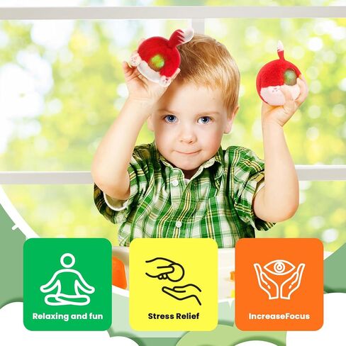 الإجهاد Buster الإجهاد المخلص للأطفال/البالغين قرصة قرصة التهوية تنفيس الكرة ناعمة حبات -Squeze Squishy Ball مع غطاء أفخم (Ginger Cat) in Saudi Arabia