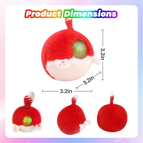 الإجهاد Buster الإجهاد المخلص للأطفال/البالغين قرصة قرصة التهوية تنفيس الكرة ناعمة حبات -Squeze Squishy Ball مع غطاء أفخم (Ginger Cat) in Saudi Arabia