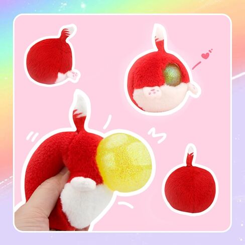 الإجهاد Buster الإجهاد المخلص للأطفال/البالغين قرصة قرصة التهوية تنفيس الكرة ناعمة حبات -Squeze Squishy Ball مع غطاء أفخم (Ginger Cat) in Saudi Arabia