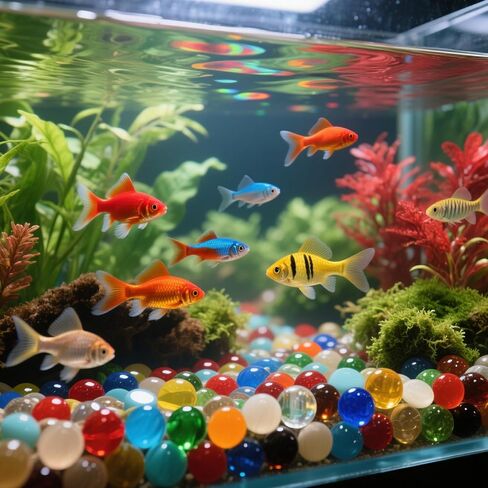 0.96 LB Mix Color Flat Glass Beads Marbles 0.65-0.75 Inch Smooth Stone Pebbles for Aquarium Fish Tank Rocks Vase Fillers Floral DIY Craft Gems Home Decor (Orange Yellow Amber) in Kuwait