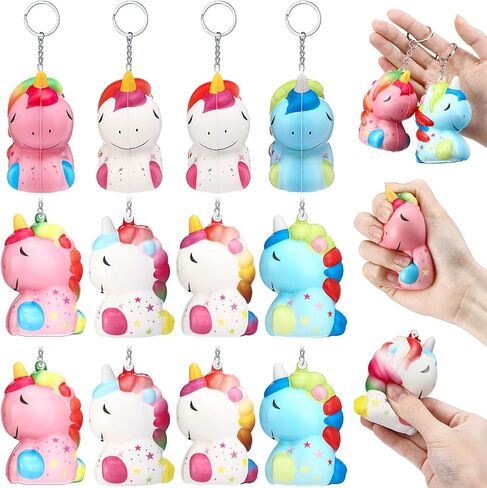 24 PCS Cupcake Squishy Ceychains للطلاب الضغط على كرات الإجهاد مفاتيح ألعاب الإجهاد اللطيفة للمعلم الطالب حفلة عيد ميلاد زميل في العمل in Kuwait