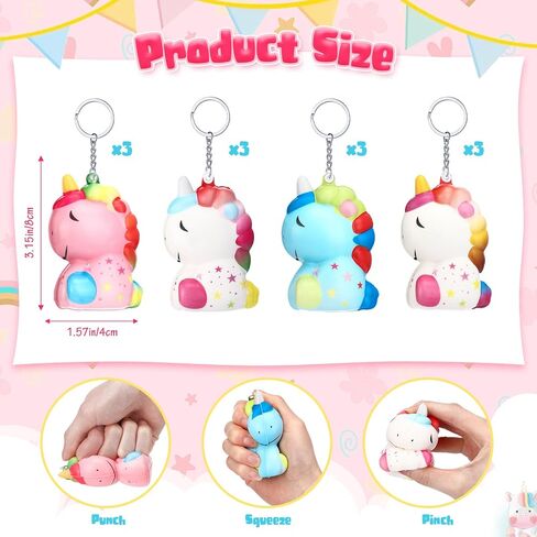 24 PCS Cupcake Squishy Ceychains للطلاب الضغط على كرات الإجهاد مفاتيح ألعاب الإجهاد اللطيفة للمعلم الطالب حفلة عيد ميلاد زميل في العمل in Kuwait