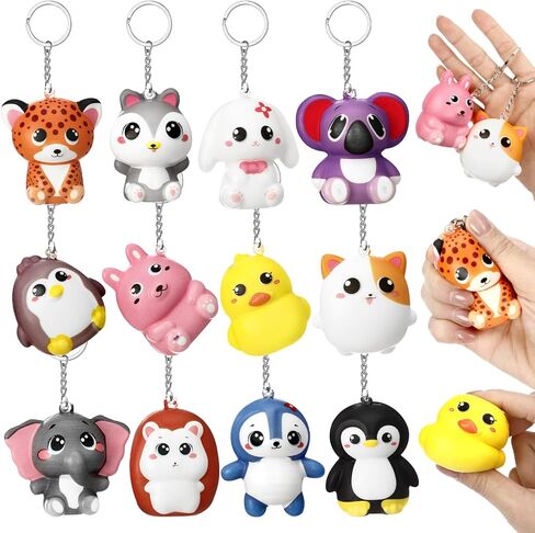 24 PCS Cupcake Squishy Ceychains للطلاب الضغط على كرات الإجهاد مفاتيح ألعاب الإجهاد اللطيفة للمعلم الطالب حفلة عيد ميلاد زميل في العمل in Kuwait