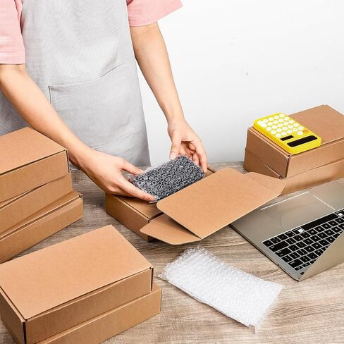 8 Pcs Universal Cell Phone Packing Box 9 x 5 x 2 Inch Smart Phone Packing Box with Clear Bubble out Bag Double Decker Large Cardboard Compartment to Store for Recyclable Packaging in Saudi Arabia