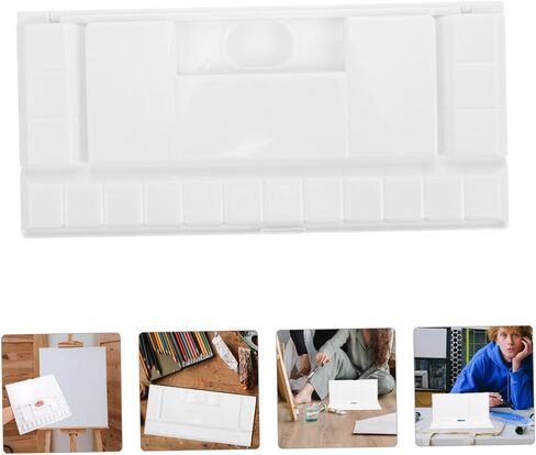 Watercolor Mixing Box Compartment Reusable Pigment Tray for Artists Easy to Clean Paint Box Portable and Lightweight Watercolor Palette for Convenient Mixing in Saudi Arabia