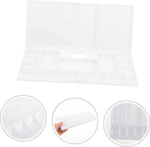 Watercolor Mixing Box Compartment Reusable Pigment Tray for Artists Easy to Clean Paint Box Portable and Lightweight Watercolor Palette for Convenient Mixing in Saudi Arabia