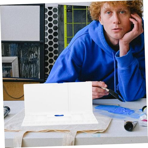 Watercolor Mixing Box Compartment Reusable Pigment Tray for Artists Easy to Clean Paint Box Portable and Lightweight Watercolor Palette for Convenient Mixing in Saudi Arabia