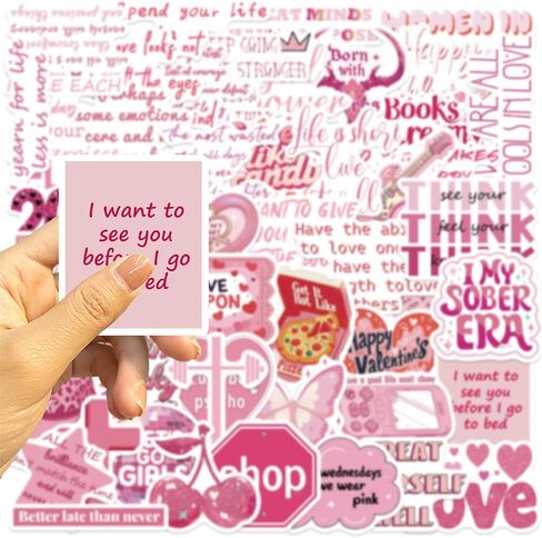50 PCS Self love Stickers Love Yourself Sticker Self Care Self-approval Decals for Journaling Laptop Scrapbook Water Bottles Guitar Suitcase Waterproof Vinyl Gifts for Women Girl Kids Teens (Selflove) in Kuwait