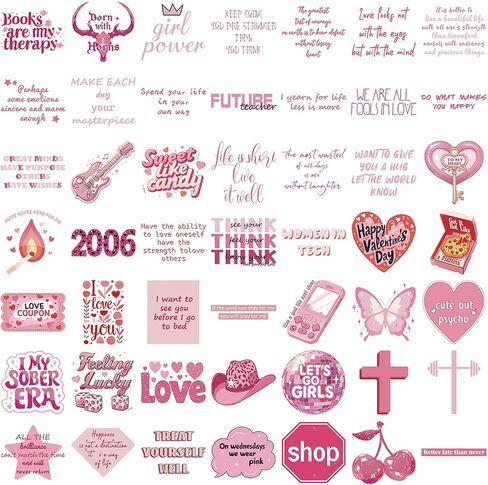 50 PCS Self love Stickers Love Yourself Sticker Self Care Self-approval Decals for Journaling Laptop Scrapbook Water Bottles Guitar Suitcase Waterproof Vinyl Gifts for Women Girl Kids Teens (Selflove) in Kuwait