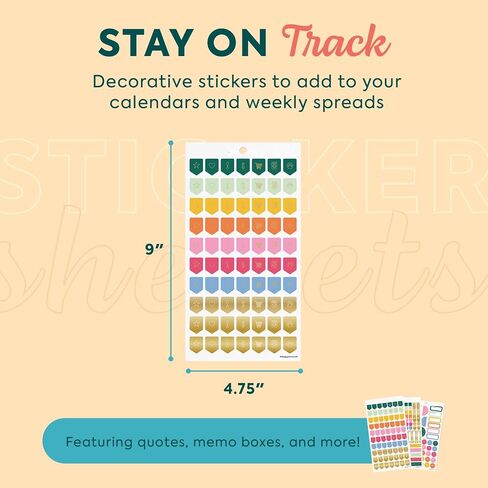 حزمة ملصقات Happy Planner 15 ورقة للتقويمات والمجلات والمخططين وملحقات سجل القصاصات والحجم الكلاسيكي و 725 ملصقات إجمالية وجريئة ومشرقة in Kuwait