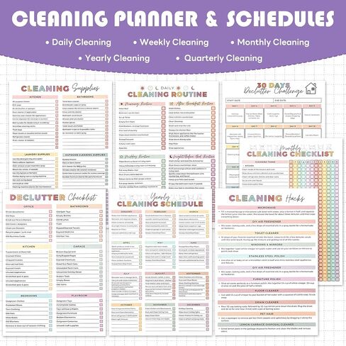 Adhd Planner Daily Cleaning Organizer - 2025 Chore Chart Schedule and Checklist - Adhd Household Needs Organization Weekly Monthly Yearly Home Family Full Focus Routine Clean Planners for Adults Women in Saudi Arabia