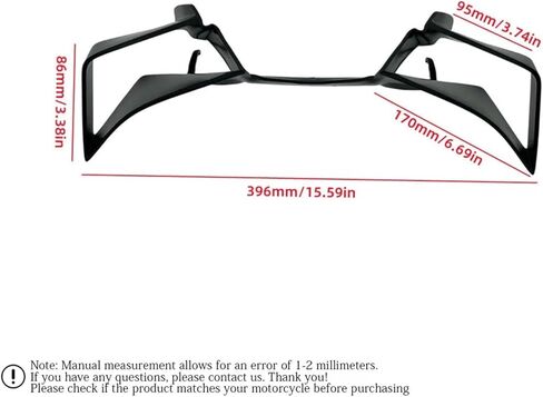 دراجة نارية Fairing Sovered Wing Sovered ، ملاءمة مناسبة لـ K-TM RC390 RC16 RC8C 2014-2021 Acrylonitrile Butadiene Styrene (Blude Black) in Kuwait