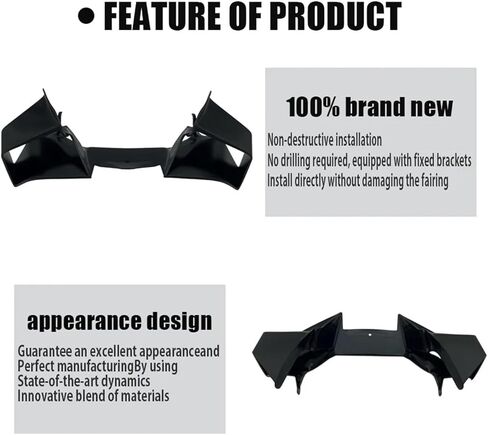 دراجة نارية Fairing Sovered Wing Sovered ، ملاءمة مناسبة لـ K-TM RC390 RC16 RC8C 2014-2021 Acrylonitrile Butadiene Styrene (Blude Black) in Kuwait