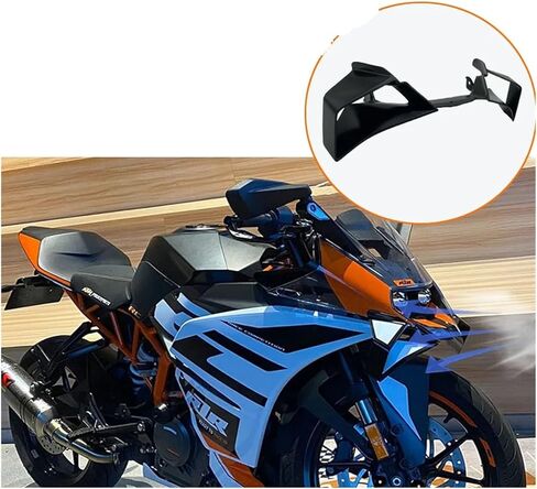 دراجة نارية Fairing Sovered Wing Sovered ، ملاءمة مناسبة لـ K-TM RC390 RC16 RC8C 2014-2021 Acrylonitrile Butadiene Styrene (Blude Black) in Kuwait