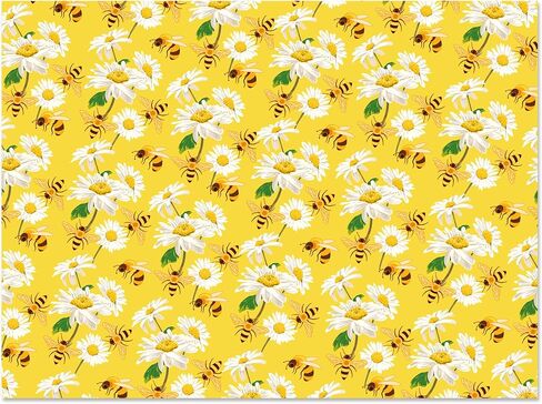 Jajajuegos 12 Sheets Bee Wrapping Paper Set - Yellow Black Bee Honeycomb Pattern - Gift Wrapping Paper for Winter Baby Shower, Birthday Party Decorations - 4 Designs, 20'' x 27'' in Saudi Arabia